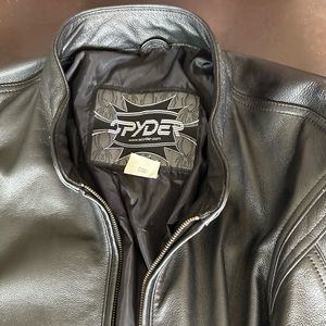 Black leather jacket